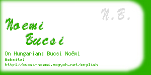 noemi bucsi business card